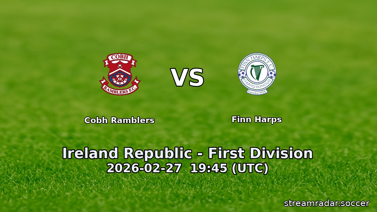 Cobh Ramblers vs Finn Harps