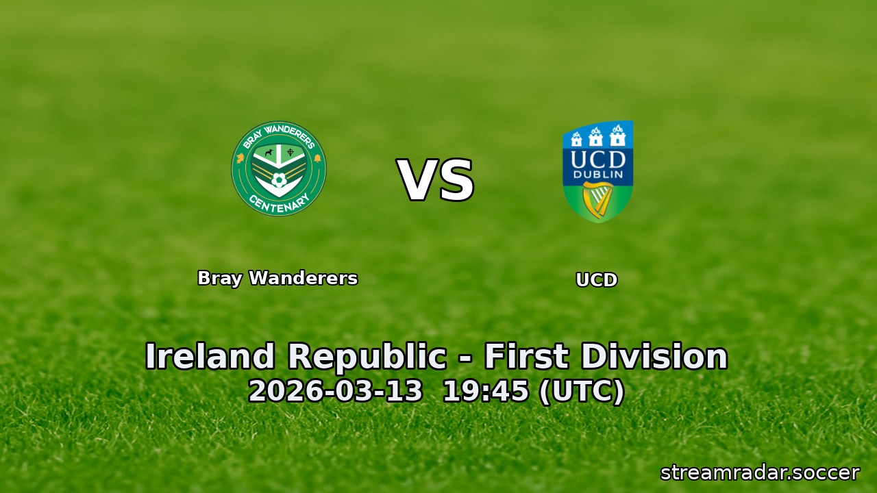 Bray Wanderers vs UCD