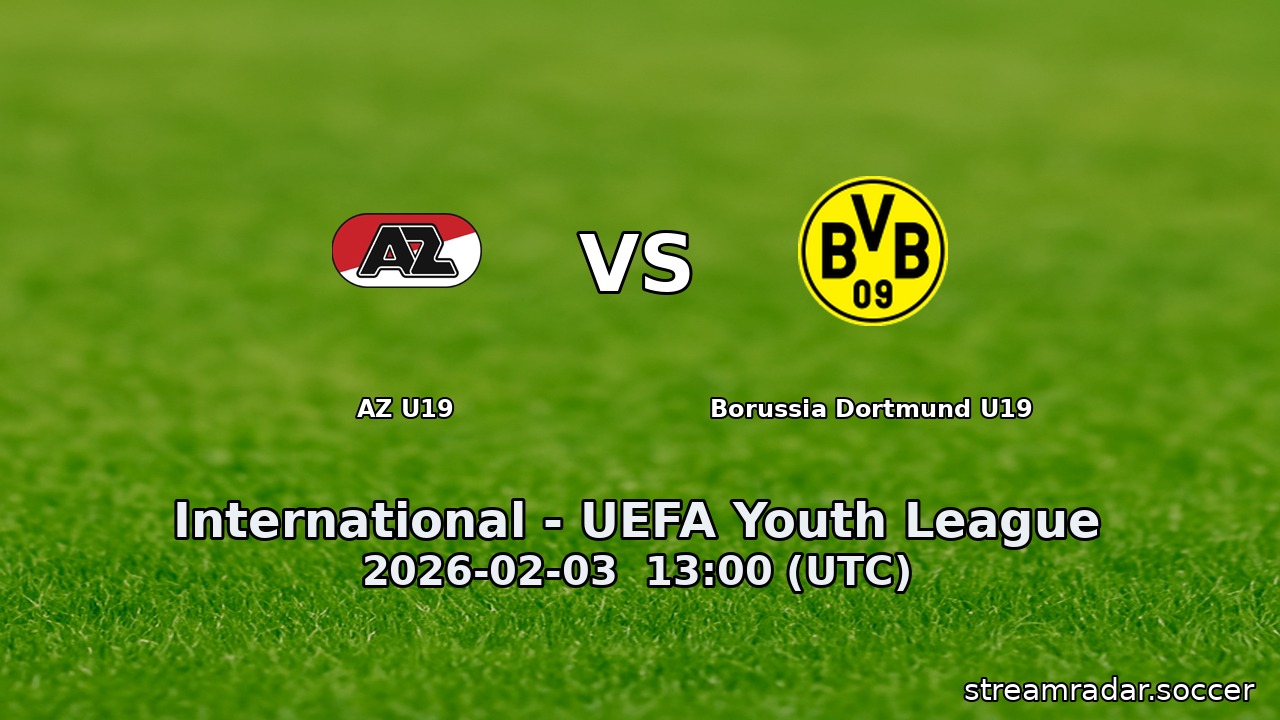 AZ U19 vs Borussia Dortmund U19
