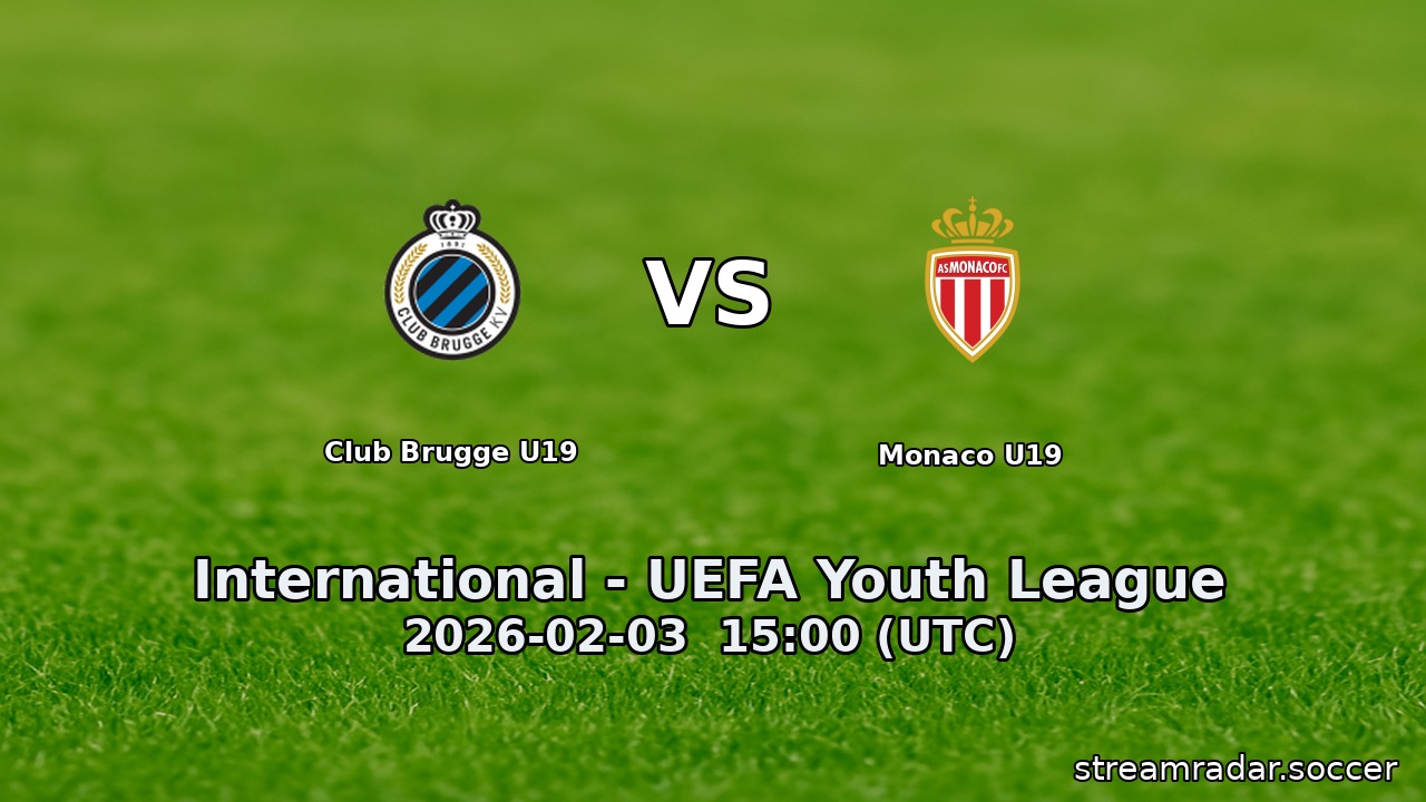 Club Brugge U19 vs Monaco U19