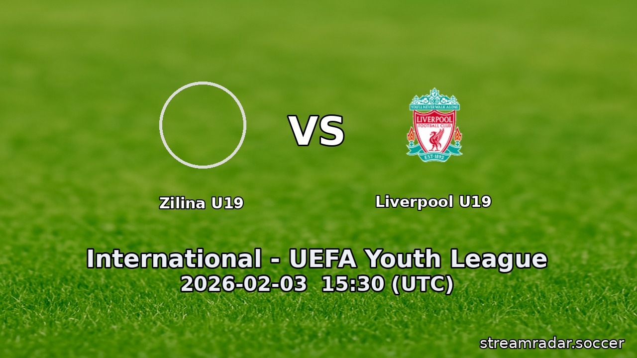 Zilina U19 vs Liverpool U19