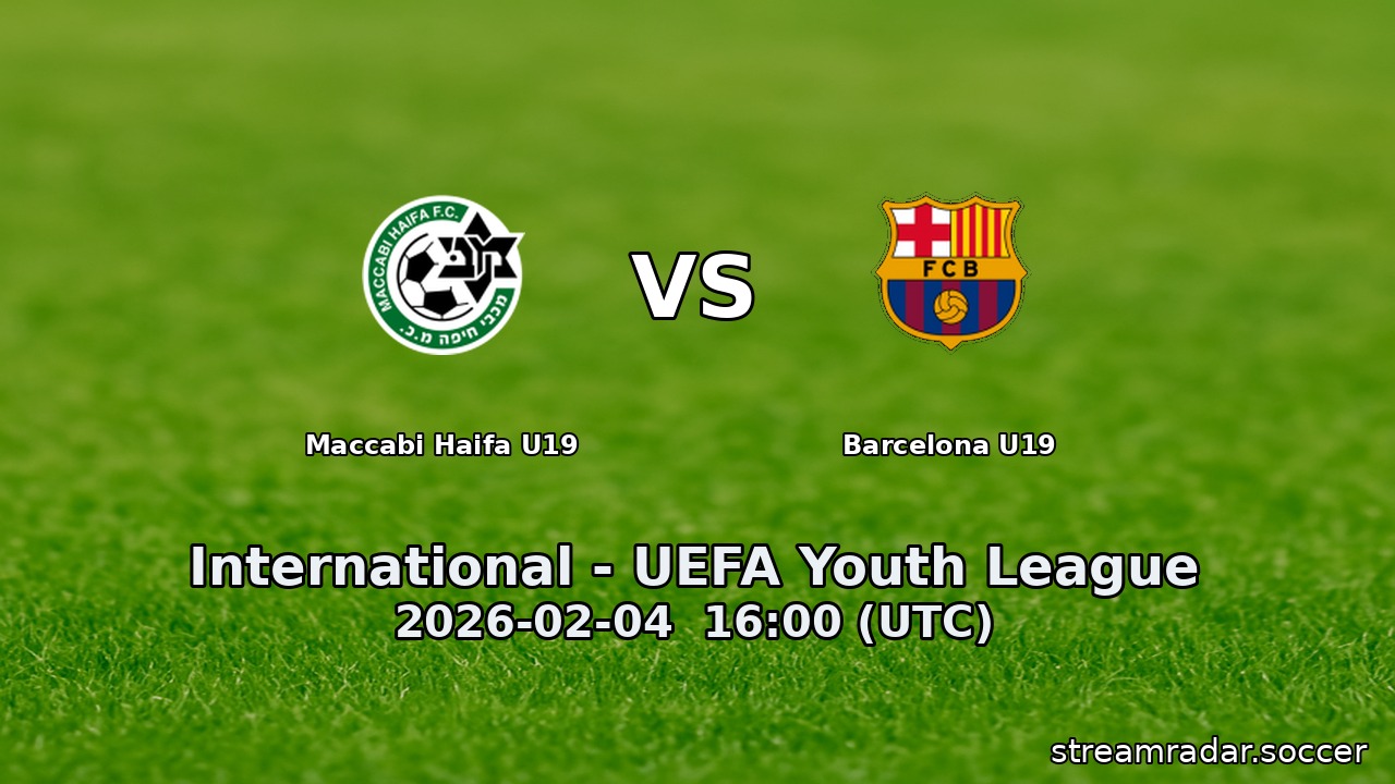 Maccabi Haifa U19 vs Barcelona U19
