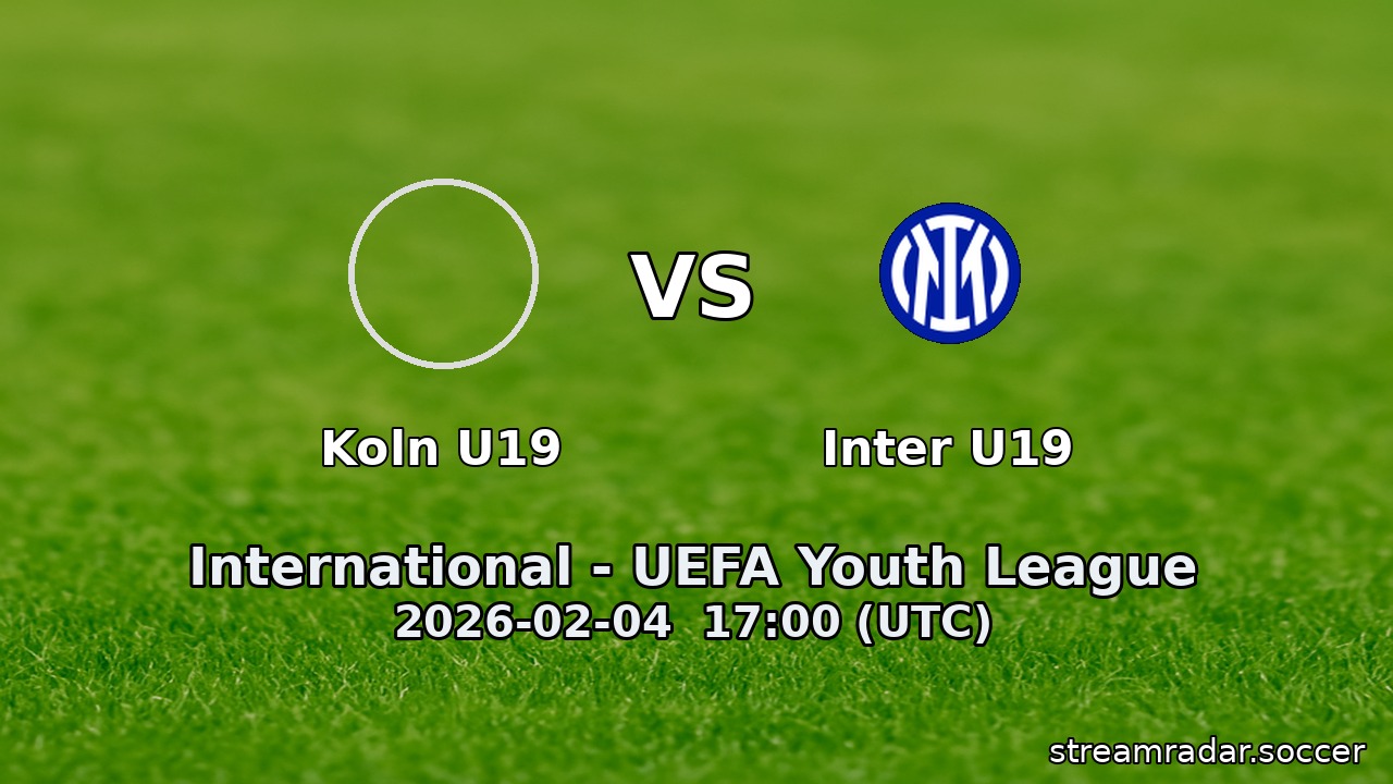 Koln U19 vs Inter U19