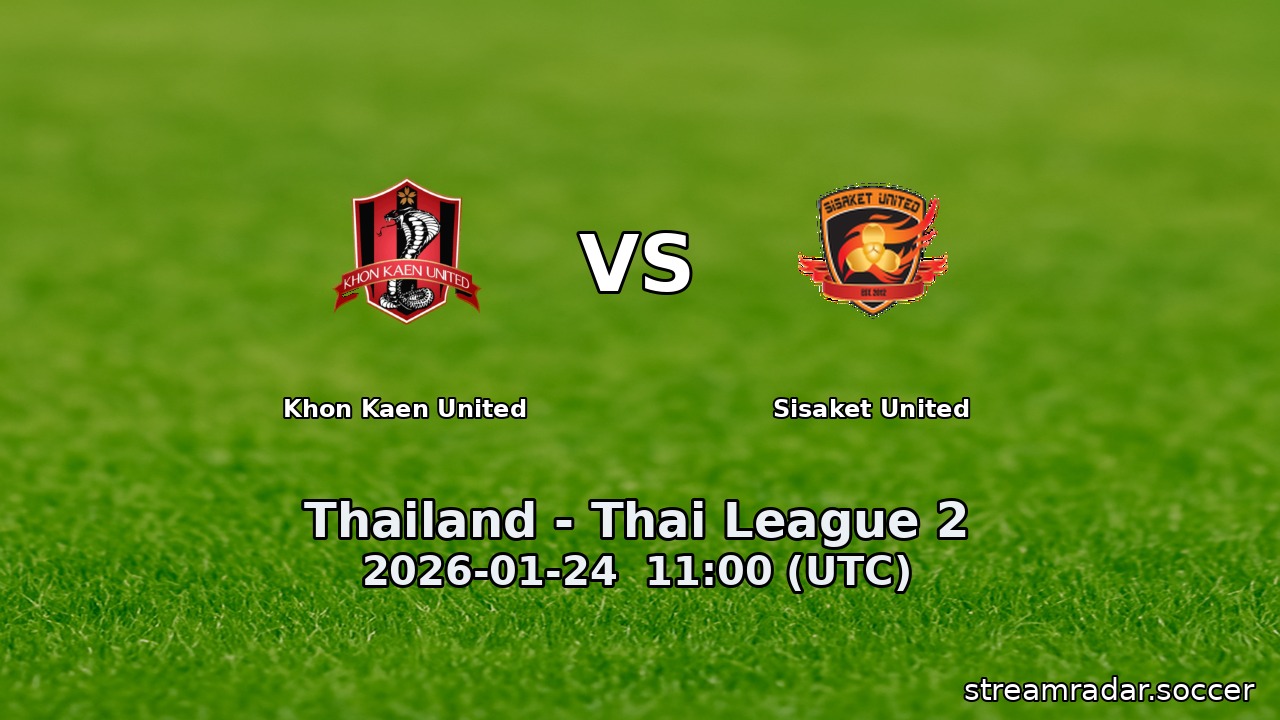 Khon Kaen United vs Sisaket United