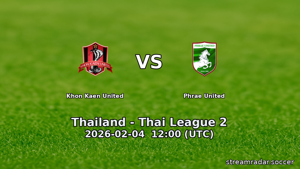 Khon Kaen United vs Phrae United