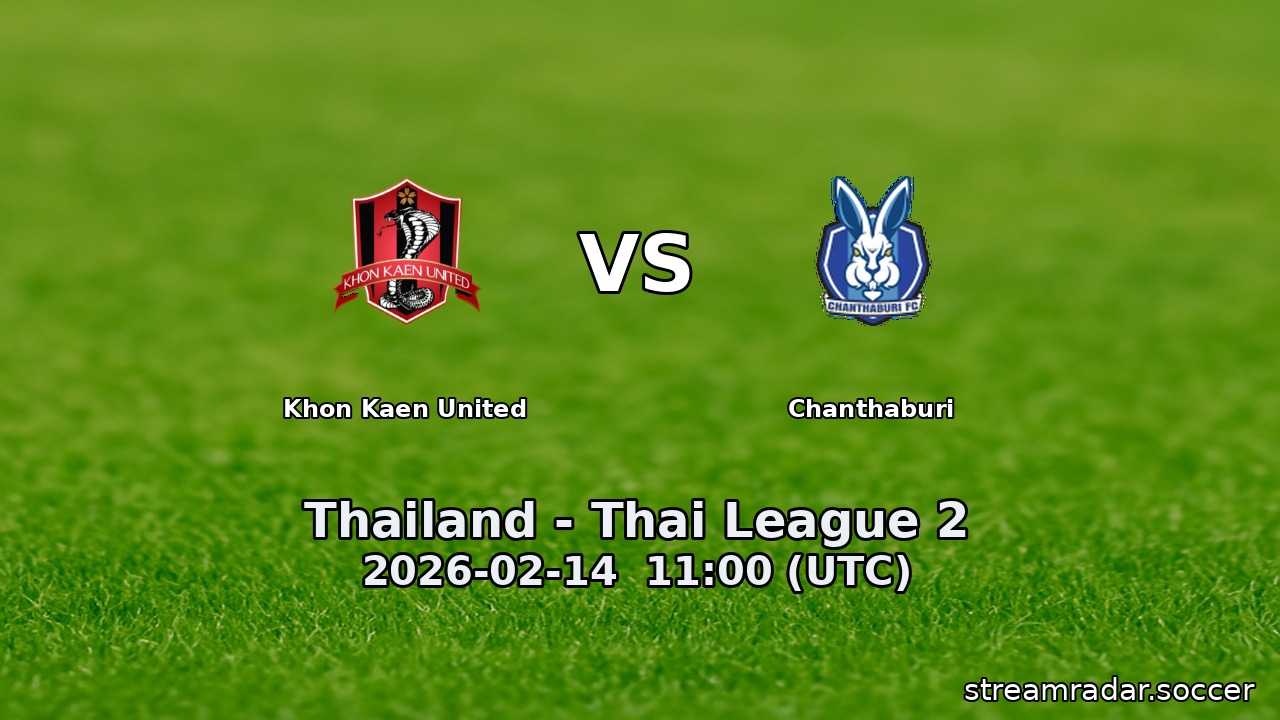 Khon Kaen United vs Chanthaburi
