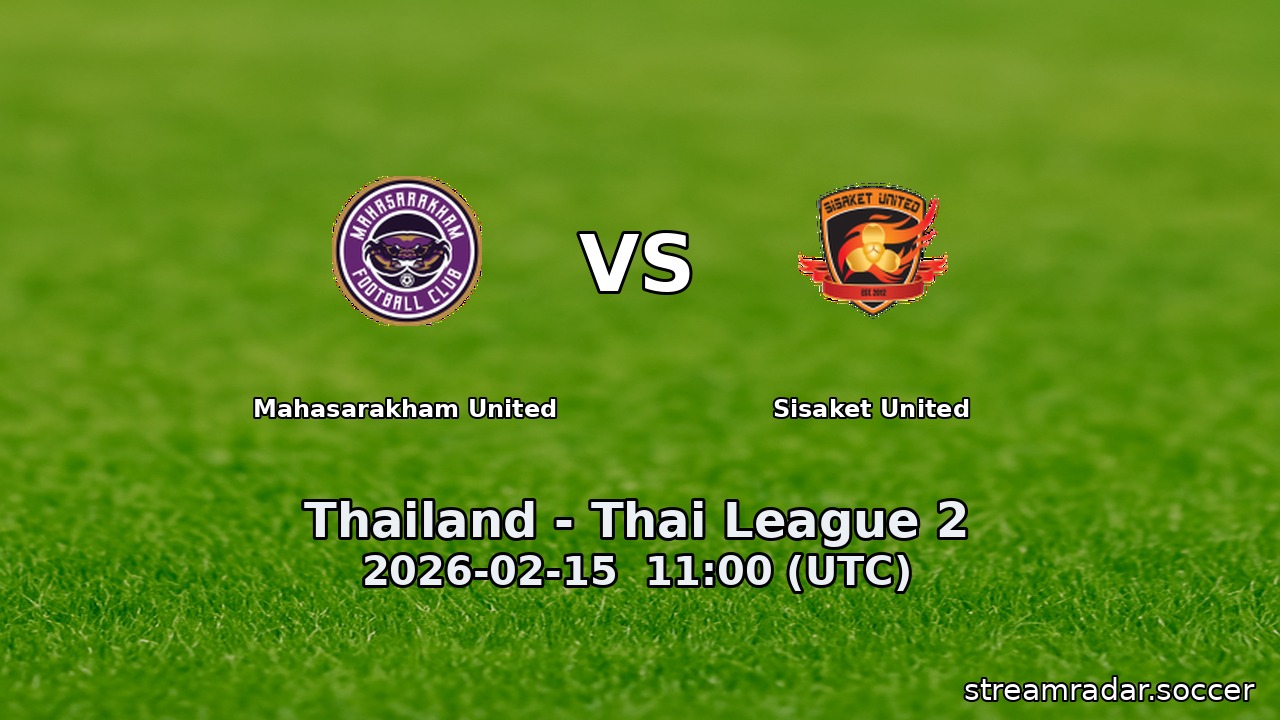 Mahasarakham United vs Sisaket United