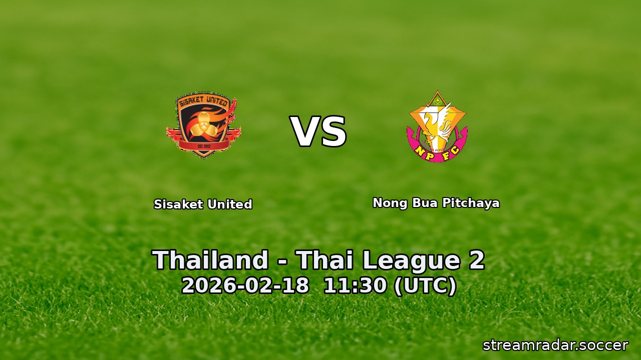 Sisaket United vs Nong Bua Pitchaya