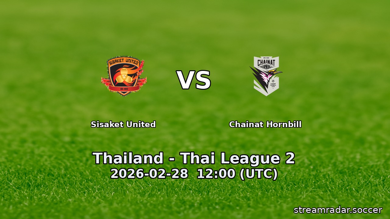 Sisaket United vs Chainat Hornbill