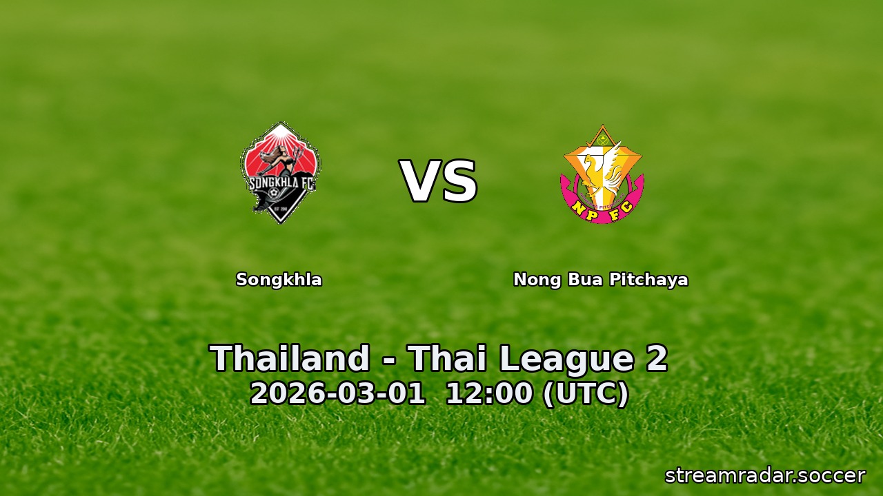 Songkhla vs Nong Bua Pitchaya