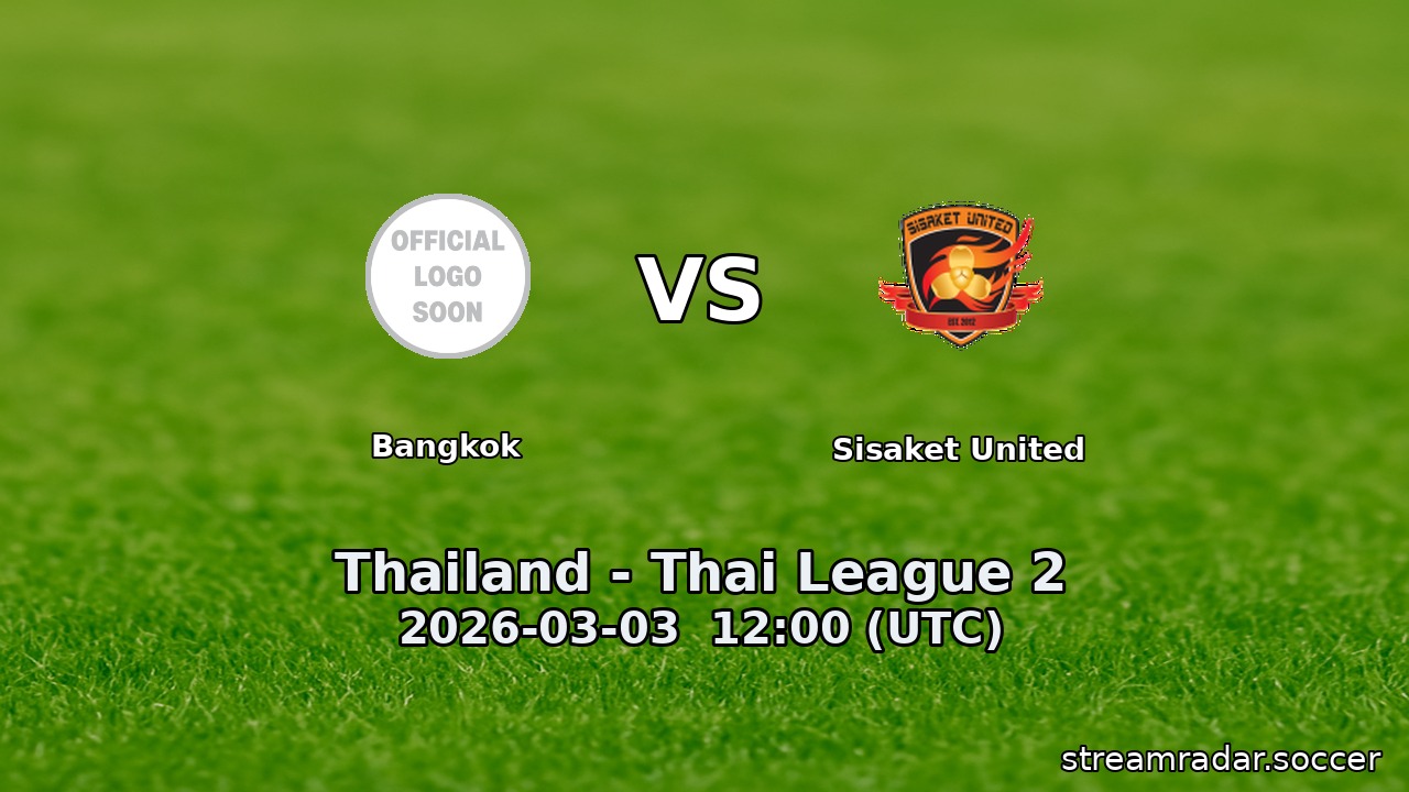 Bangkok vs Sisaket United