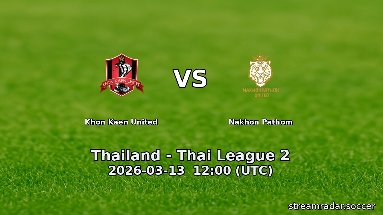 Khon Kaen United vs Nakhon Pathom