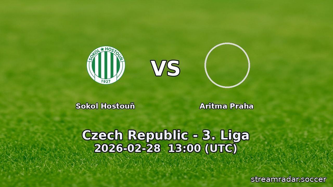 Sokol Hostouň vs Aritma Praha