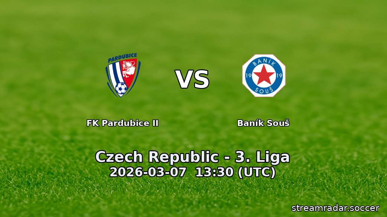 FK Pardubice II vs Baník Souš