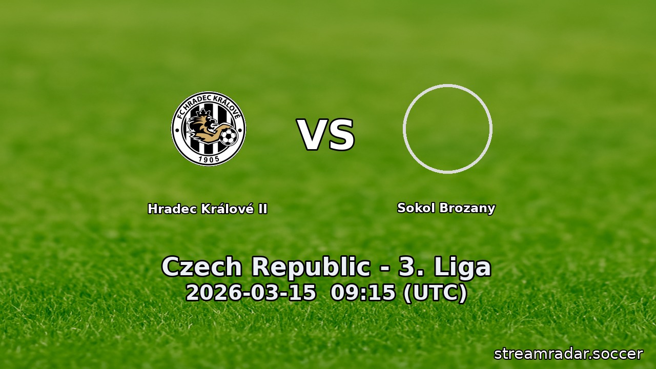 Hradec Králové II vs Sokol Brozany