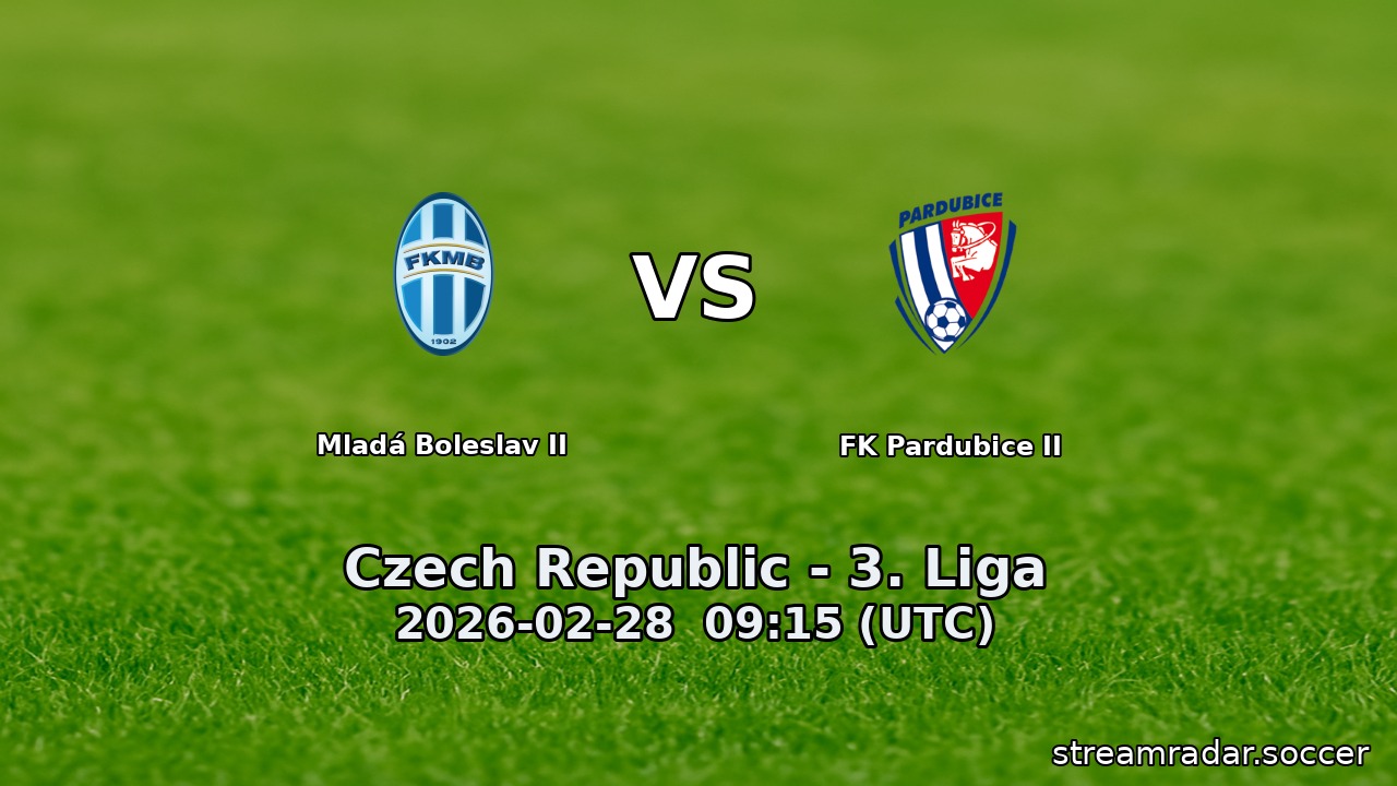 Mladá Boleslav II vs FK Pardubice II