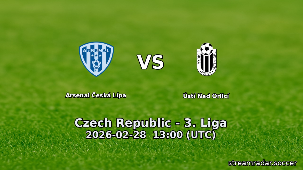 Arsenal Česká Lípa vs Ústí Nad Orlicí
