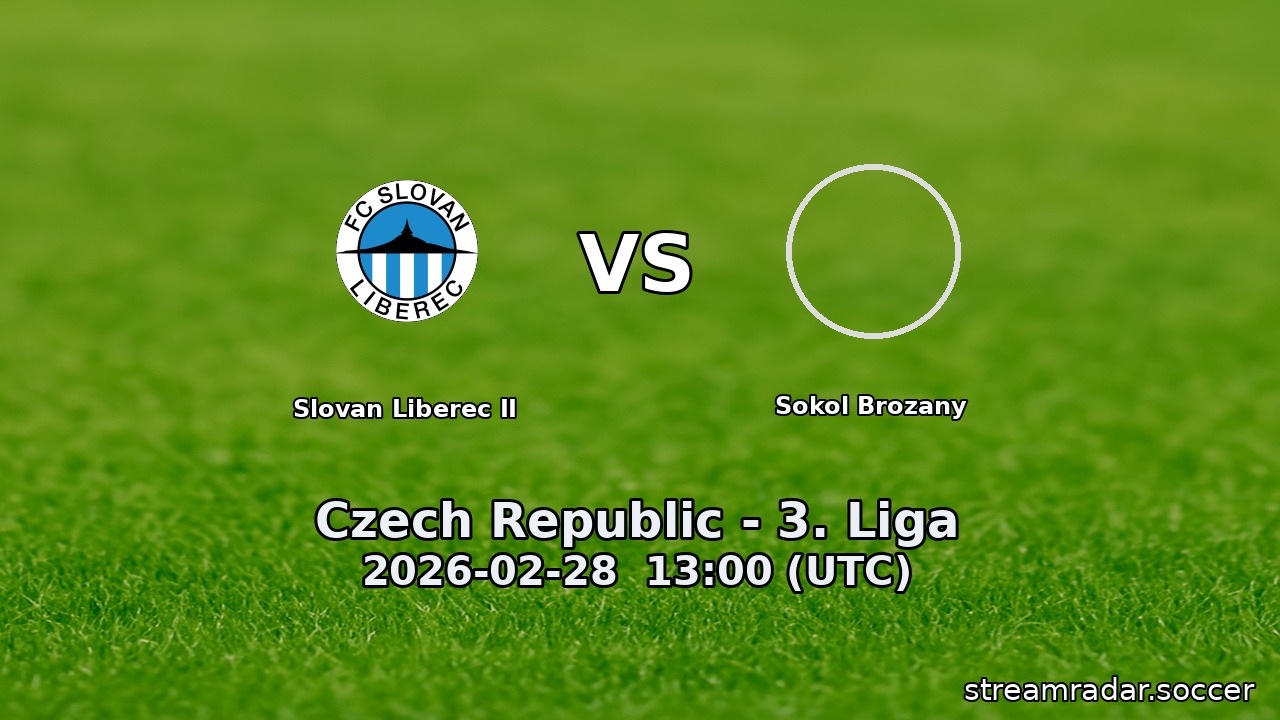 Slovan Liberec II vs Sokol Brozany