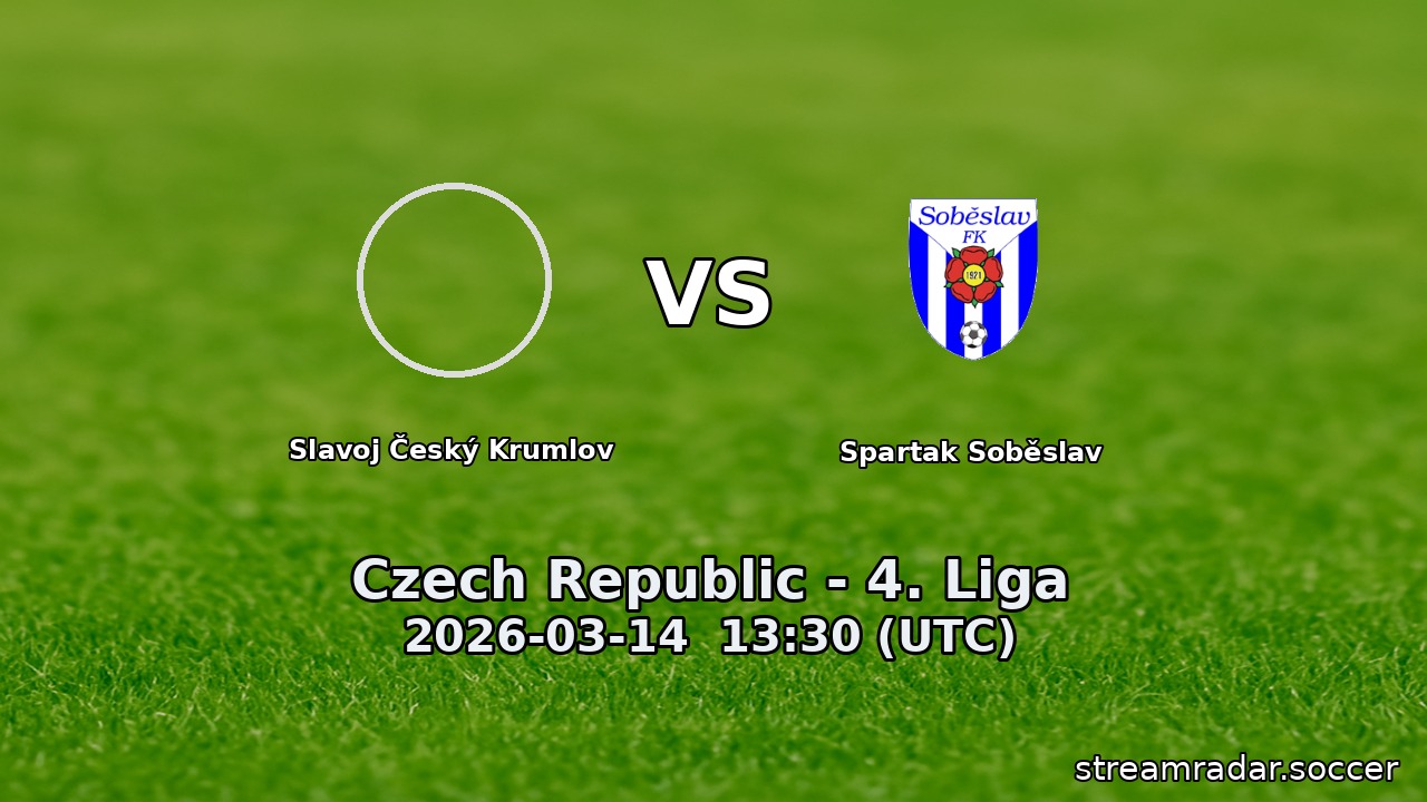 Slavoj Český Krumlov vs Spartak Soběslav