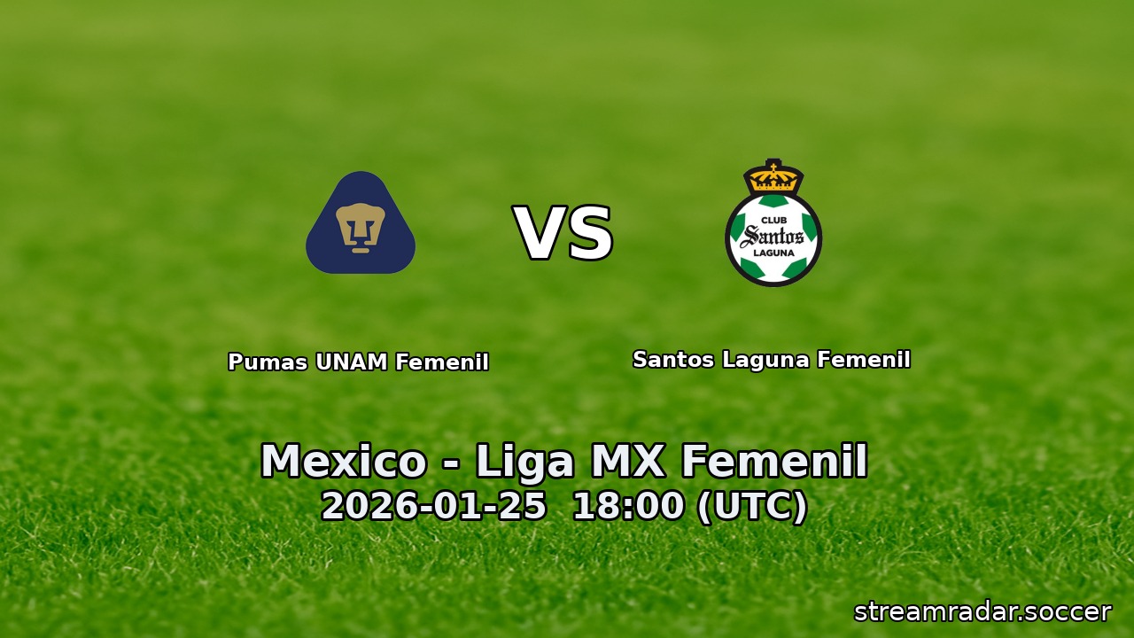 Pumas UNAM Femenil vs Santos Laguna Femenil