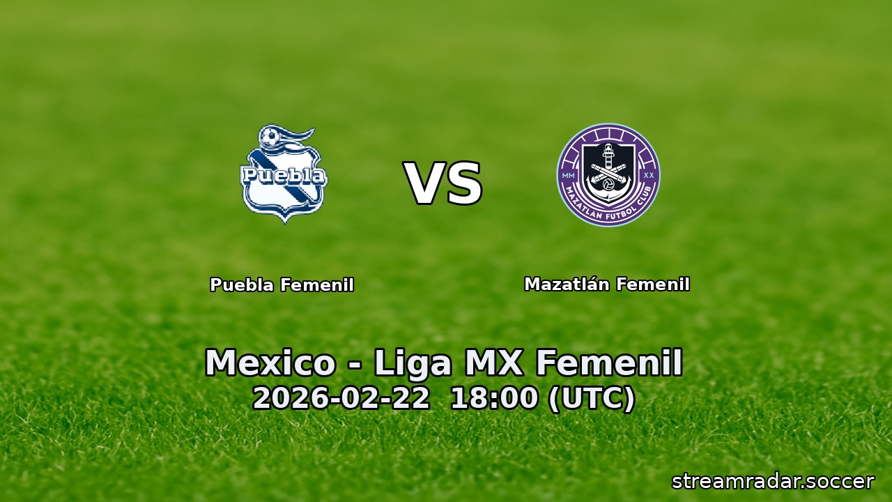 Puebla Femenil vs Mazatlán Femenil