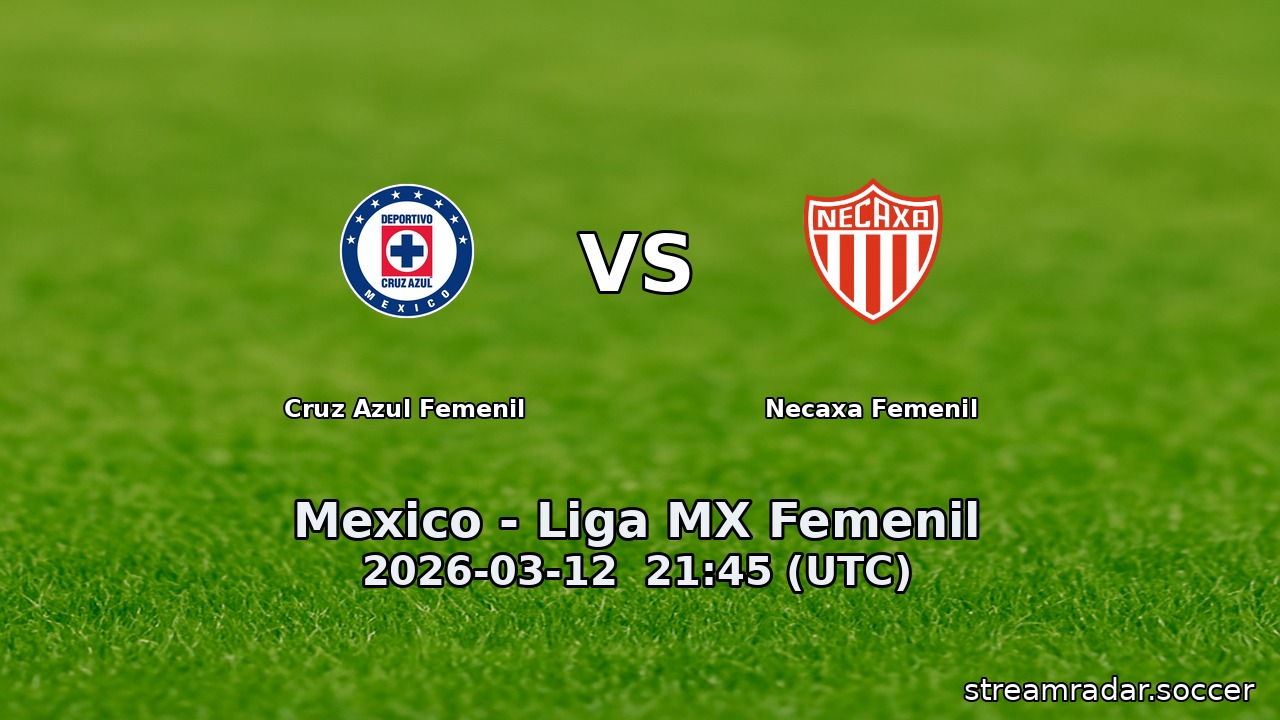 Cruz Azul Femenil vs Necaxa Femenil