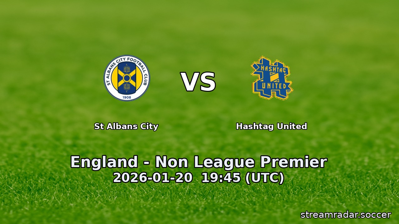 St Albans City vs Hashtag United