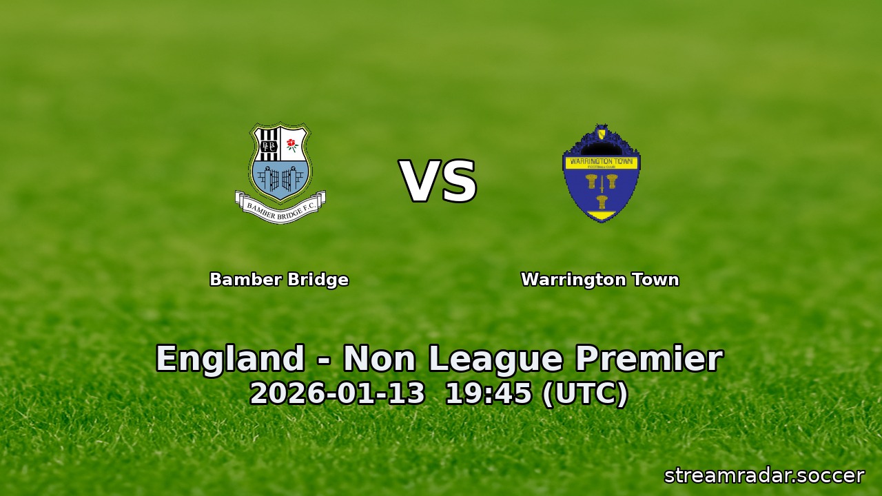 Bamber Bridge vs Warrington Town