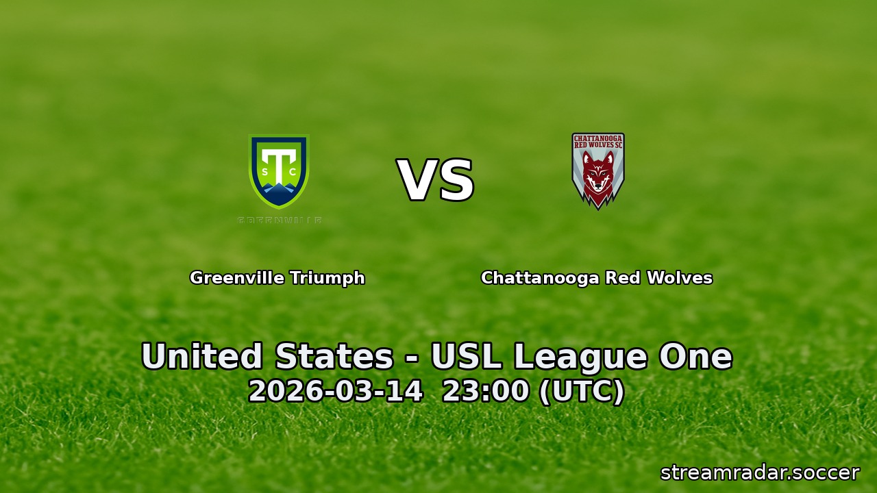 Greenville Triumph vs Chattanooga Red Wolves