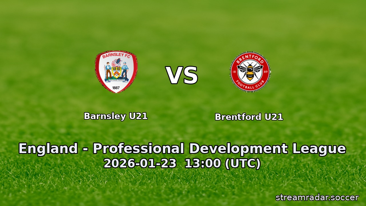 Barnsley U21 vs Brentford U21