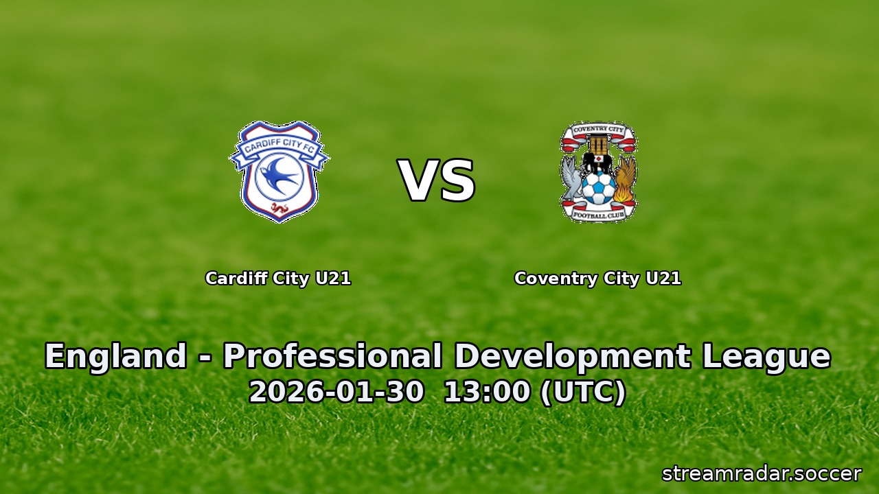 Cardiff City U21 vs Coventry City U21