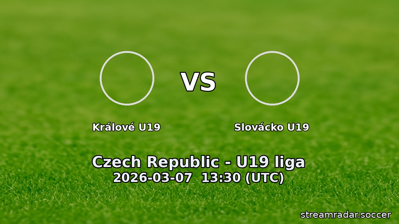 Králové U19 vs Slovácko U19