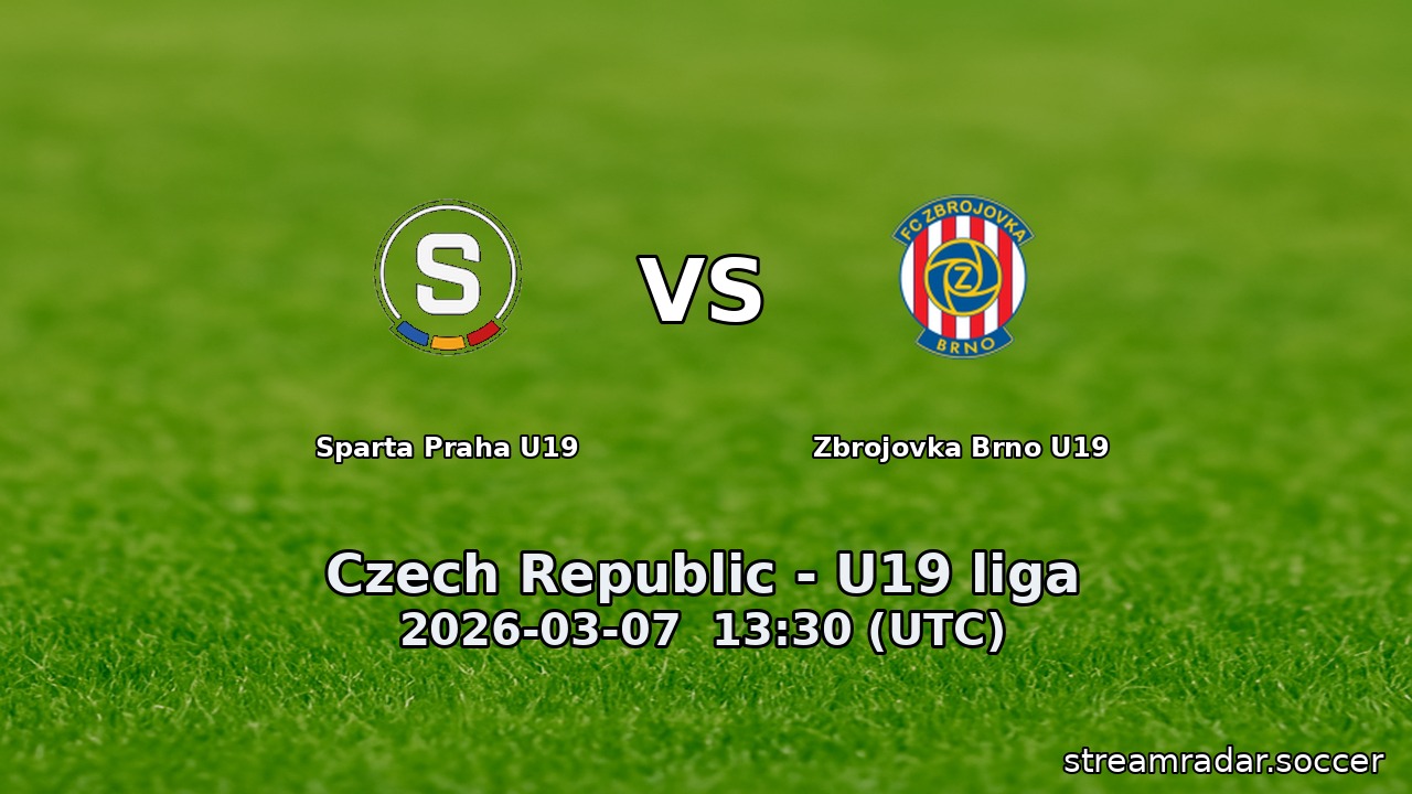 Sparta Praha U19 vs Zbrojovka Brno U19