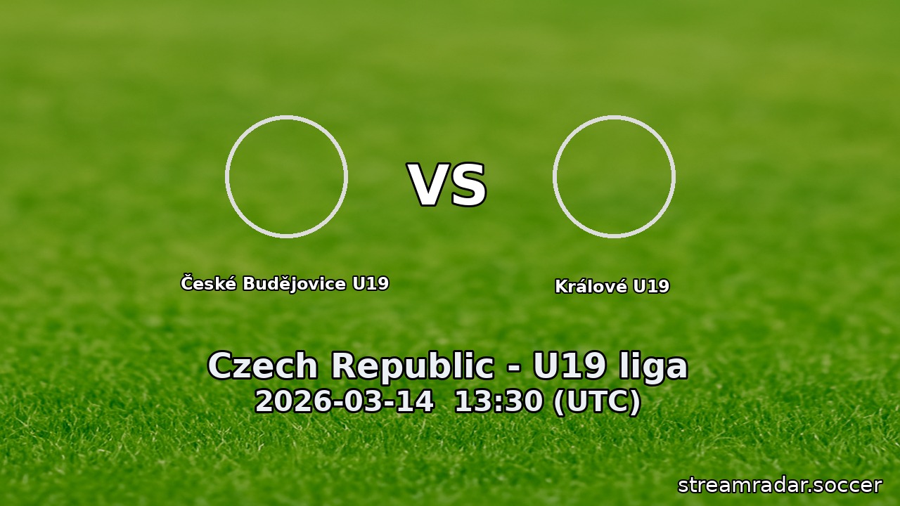 České Budějovice U19 vs Králové U19
