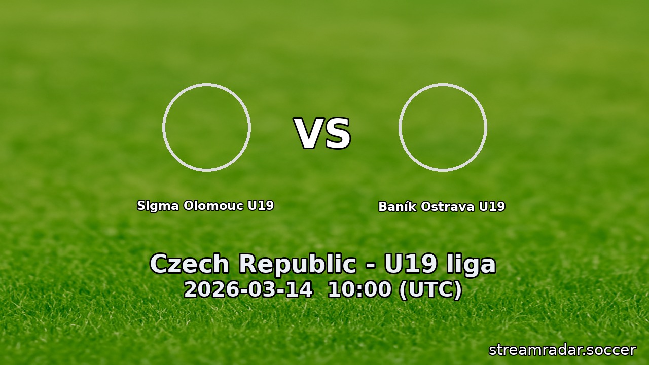 Sigma Olomouc U19 vs Baník Ostrava U19