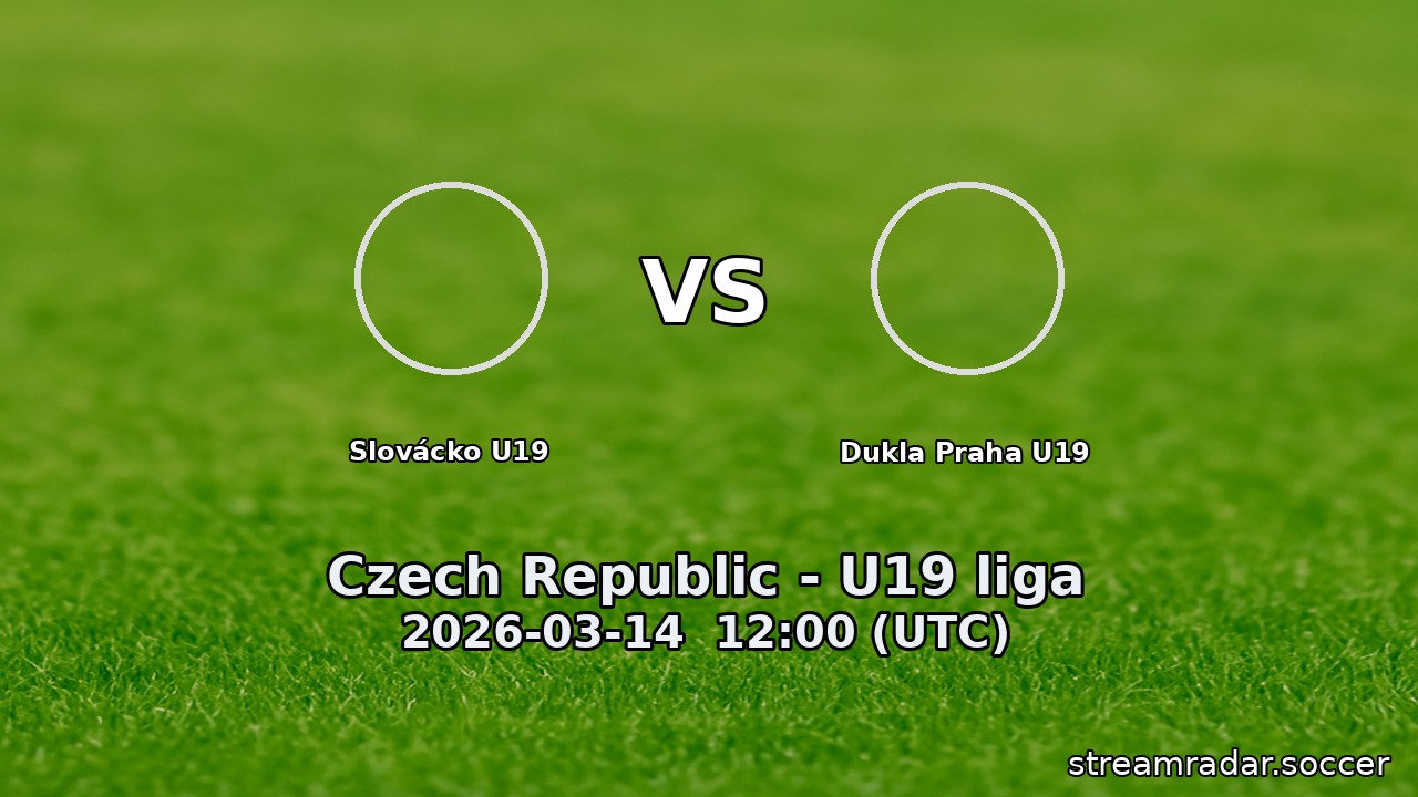 Slovácko U19 vs Dukla Praha U19