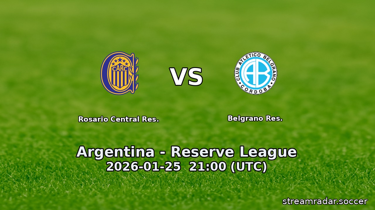 Rosario Central Res. vs Belgrano Res.