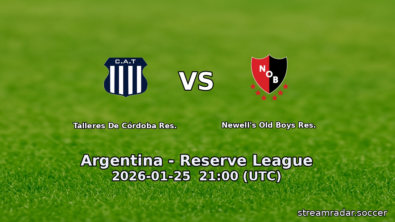 Talleres De Córdoba Res. vs Newell's Old Boys Res.