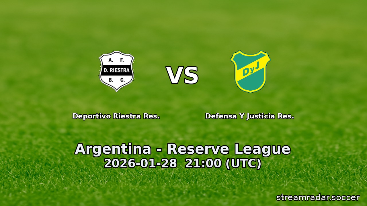 Deportivo Riestra Res. vs Defensa Y Justicia Res.