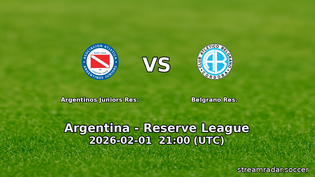 Argentinos Juniors Res. vs Belgrano Res.