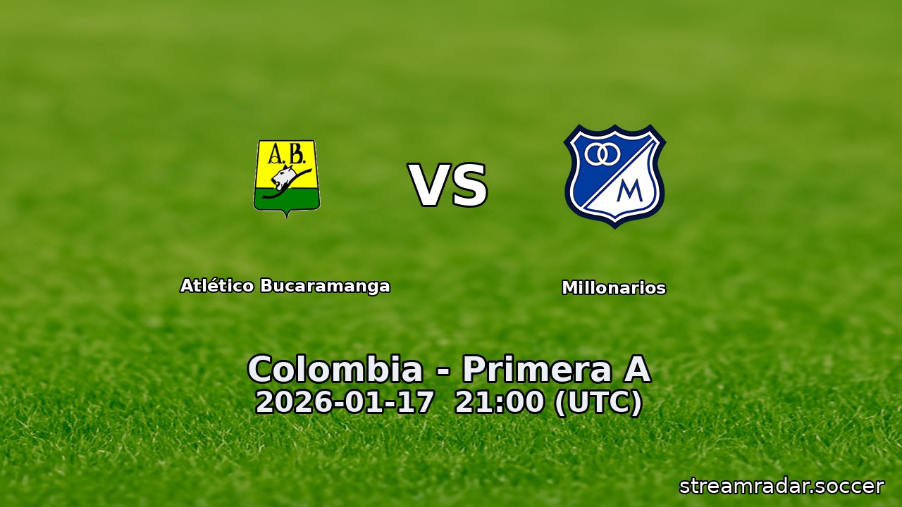 Atlético Bucaramanga vs Millonarios