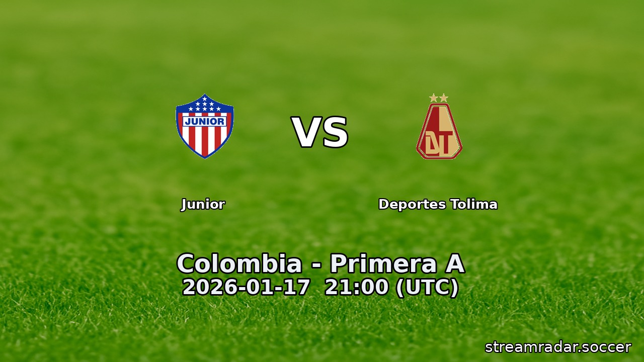 Junior vs Deportes Tolima