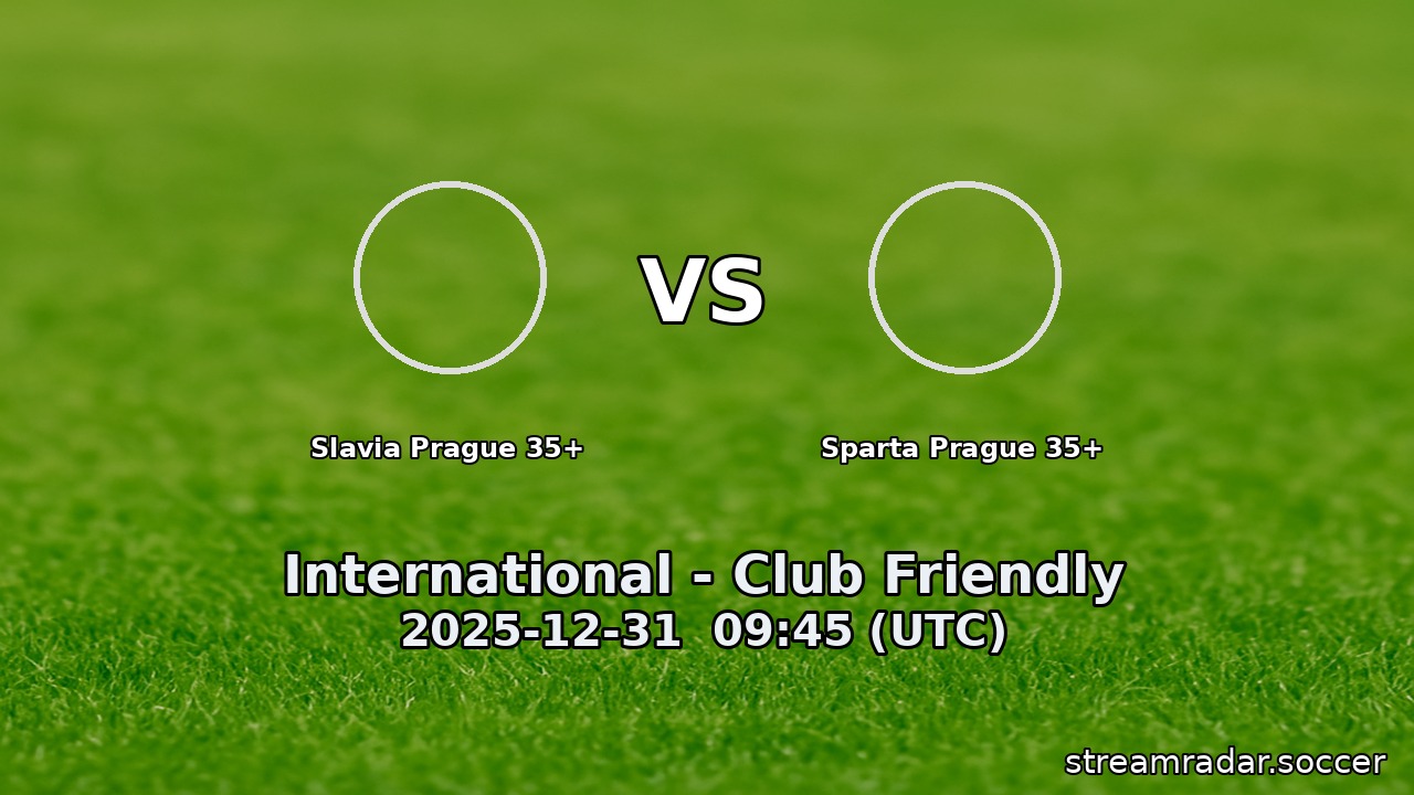 Slavia Prague 35+ vs Sparta Prague 35+