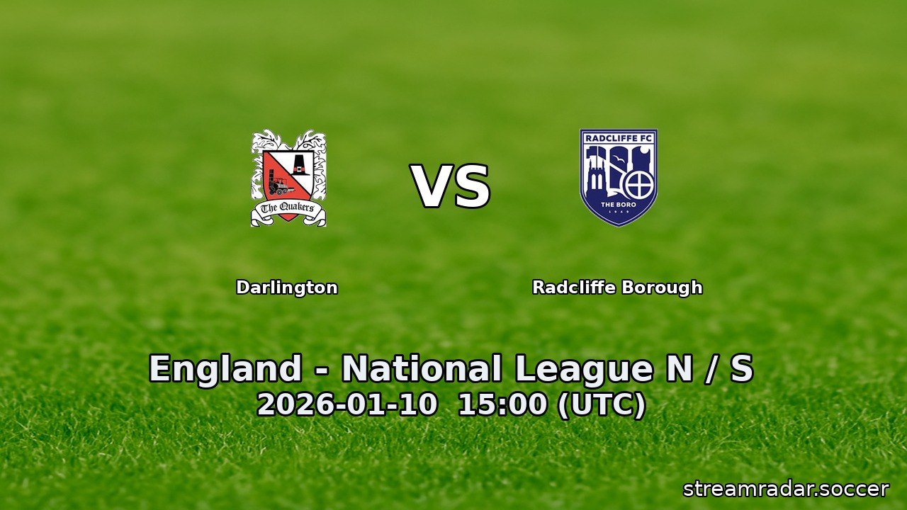 Darlington vs Radcliffe Borough