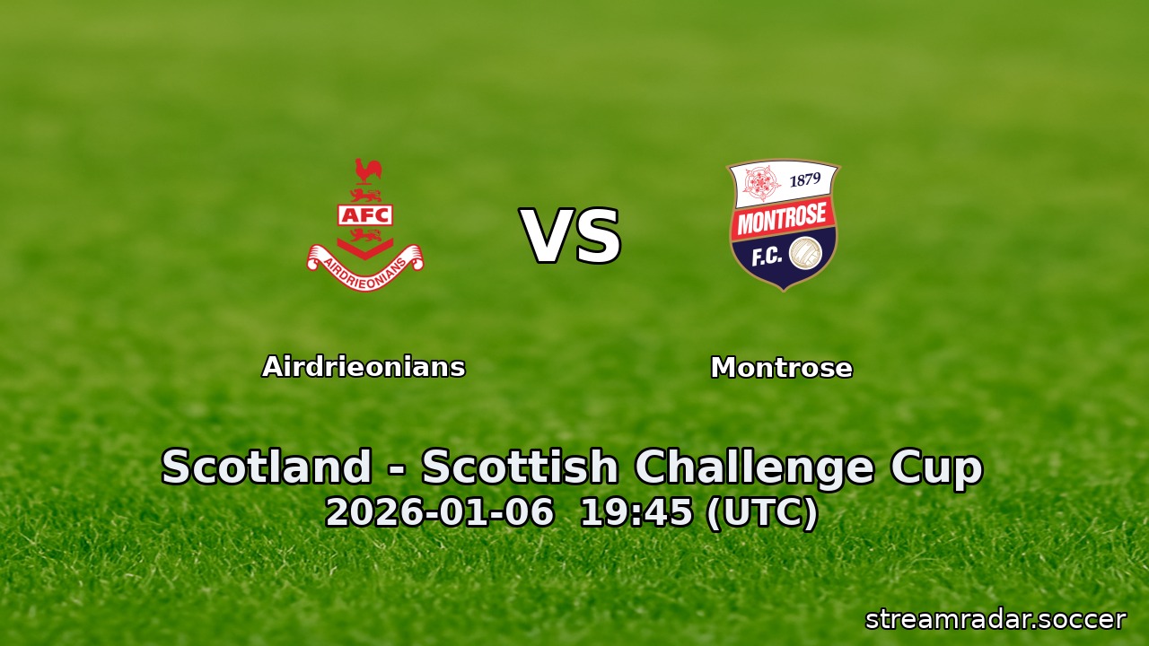 Airdrieonians vs Montrose