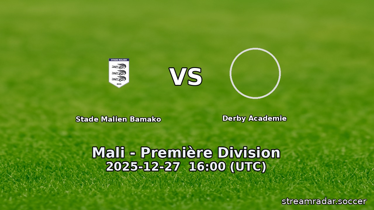 Stade Malien Bamako vs Derby Academie