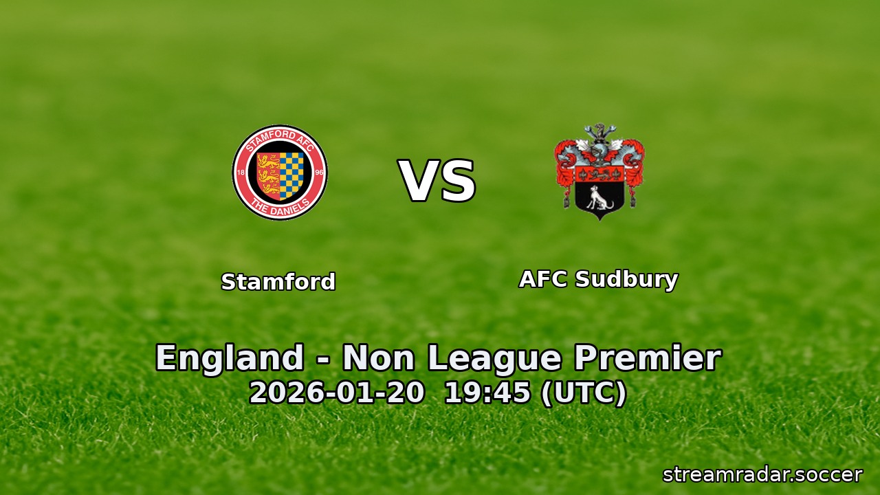 Stamford vs AFC Sudbury