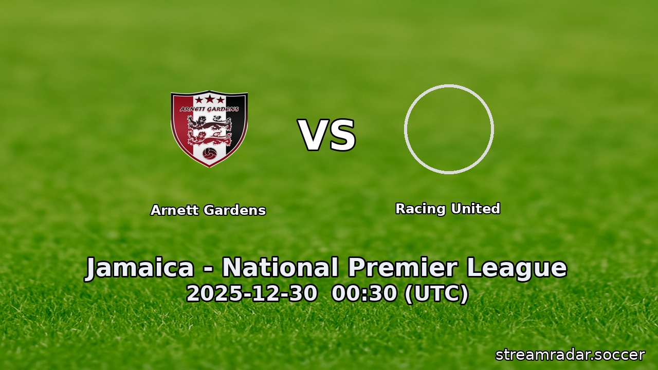 Arnett Gardens vs Racing United
