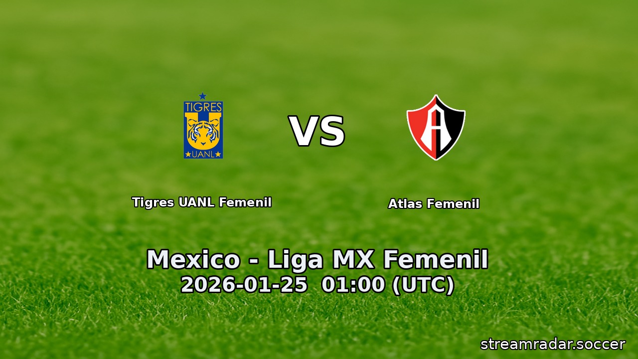 Tigres UANL Femenil vs Atlas Femenil