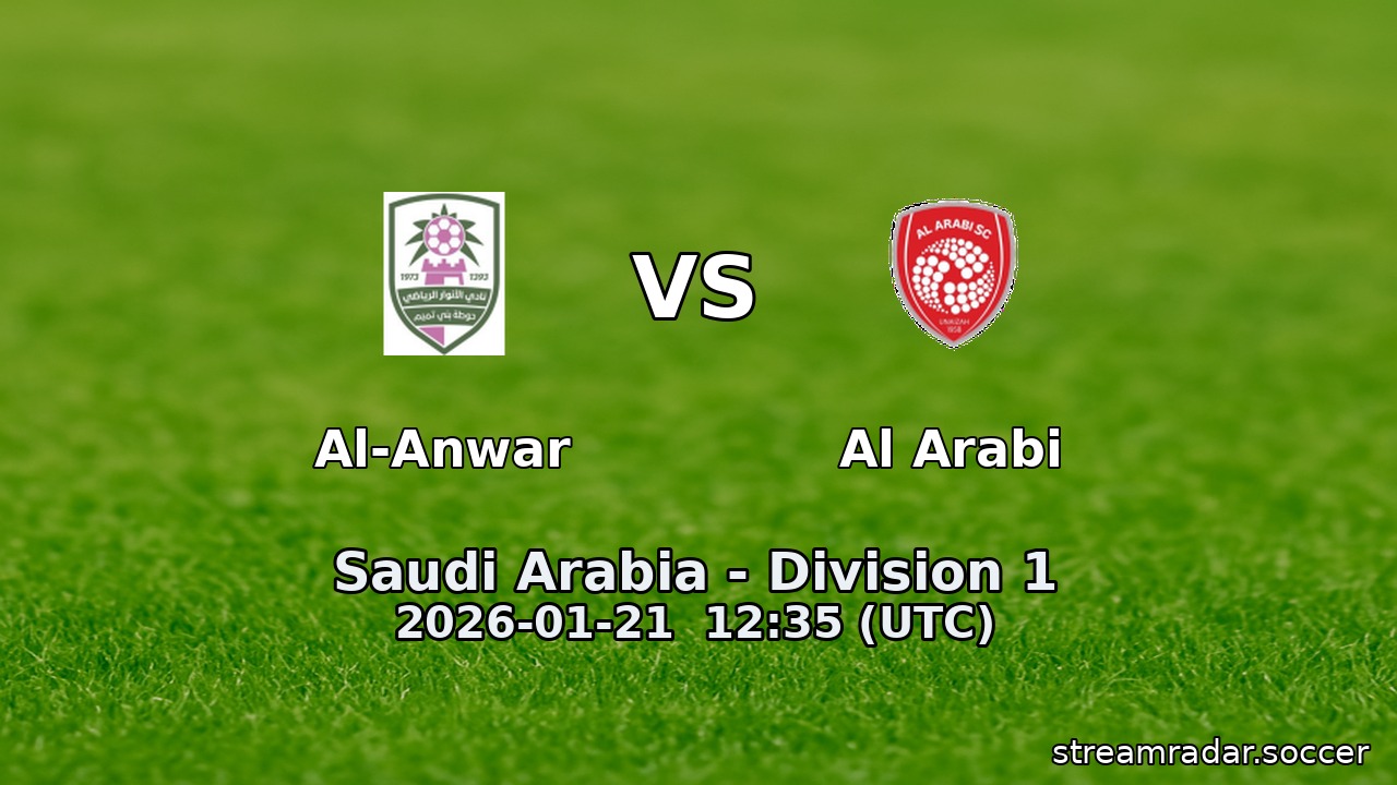 Al-Anwar vs Al Arabi